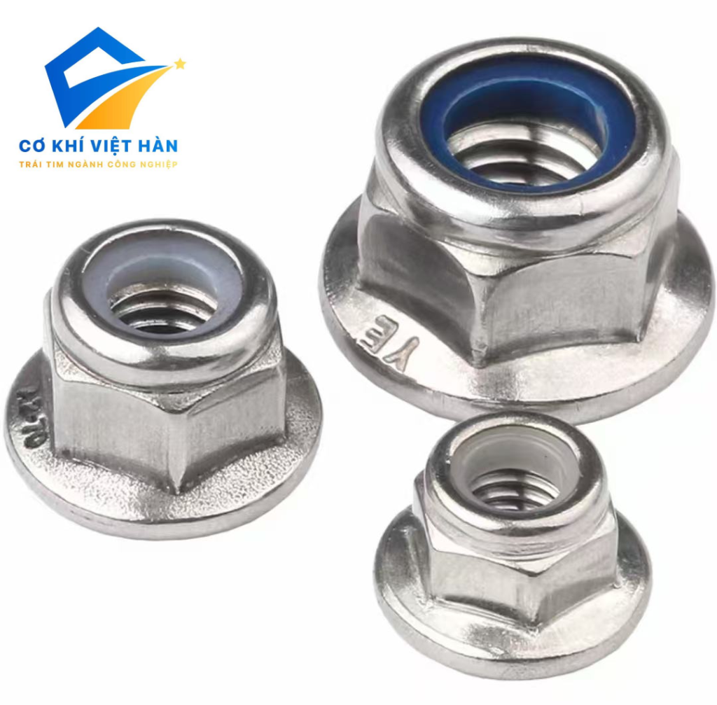 Ê cu khóa nhựa liền long đen tiêu chuẩn DIN 6926