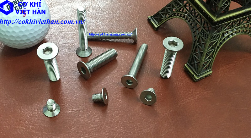 Bulong lục giác chìm đầu côn inox
