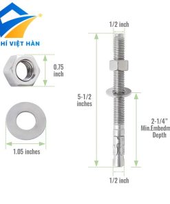 TẮC KÊ NỞ RÚT INOX M12x100mm