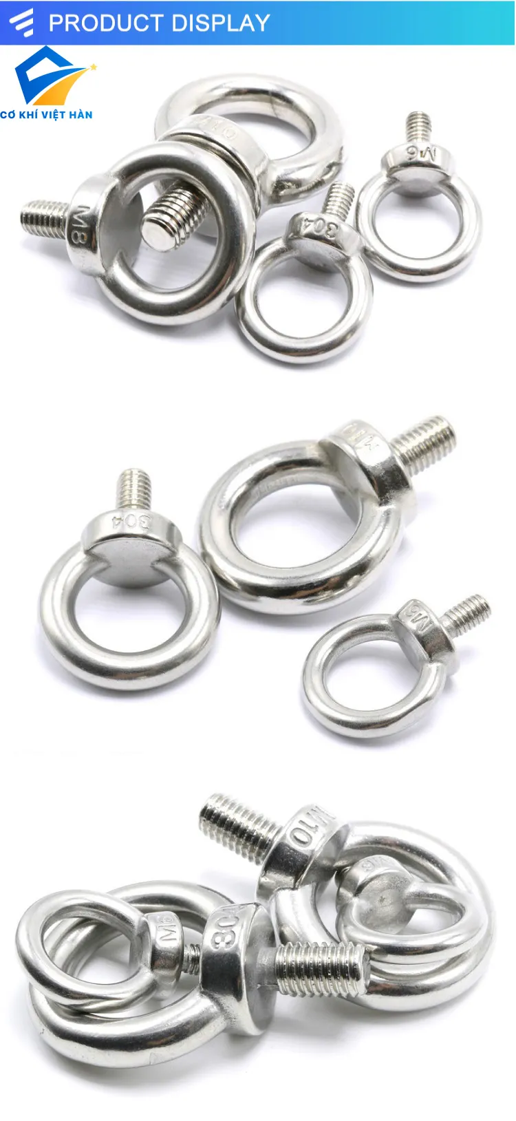 Bu Lông Móc Inox 304
