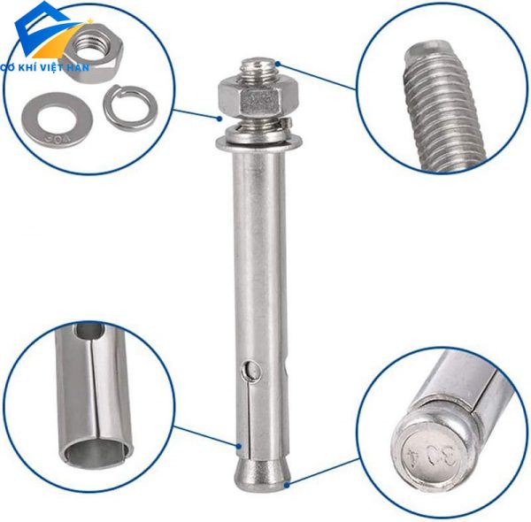 Các loại bu lông nở inox phổ biến trên thị trường
