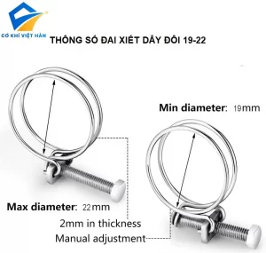 Đai xiết 2 dây inox