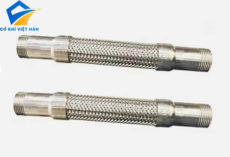 Khớp Nối Mềm Inox 2 Ren Ngoài